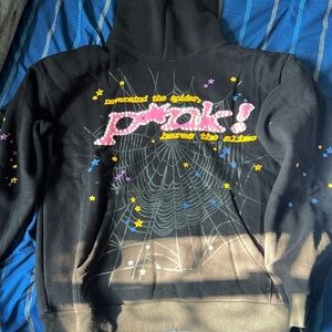 Sp5der P*NK Hoodie Black